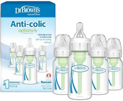 Dr. Brown's Anti-Colic Options+ Narrow Bottle, 4 oz