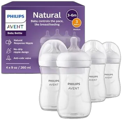 Philips Avent Natural Baby Bottles, 9 oz