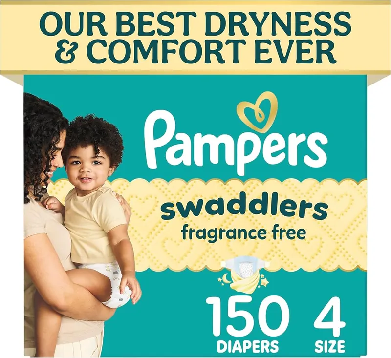 Pampers Swaddlers Diapers, Size 4